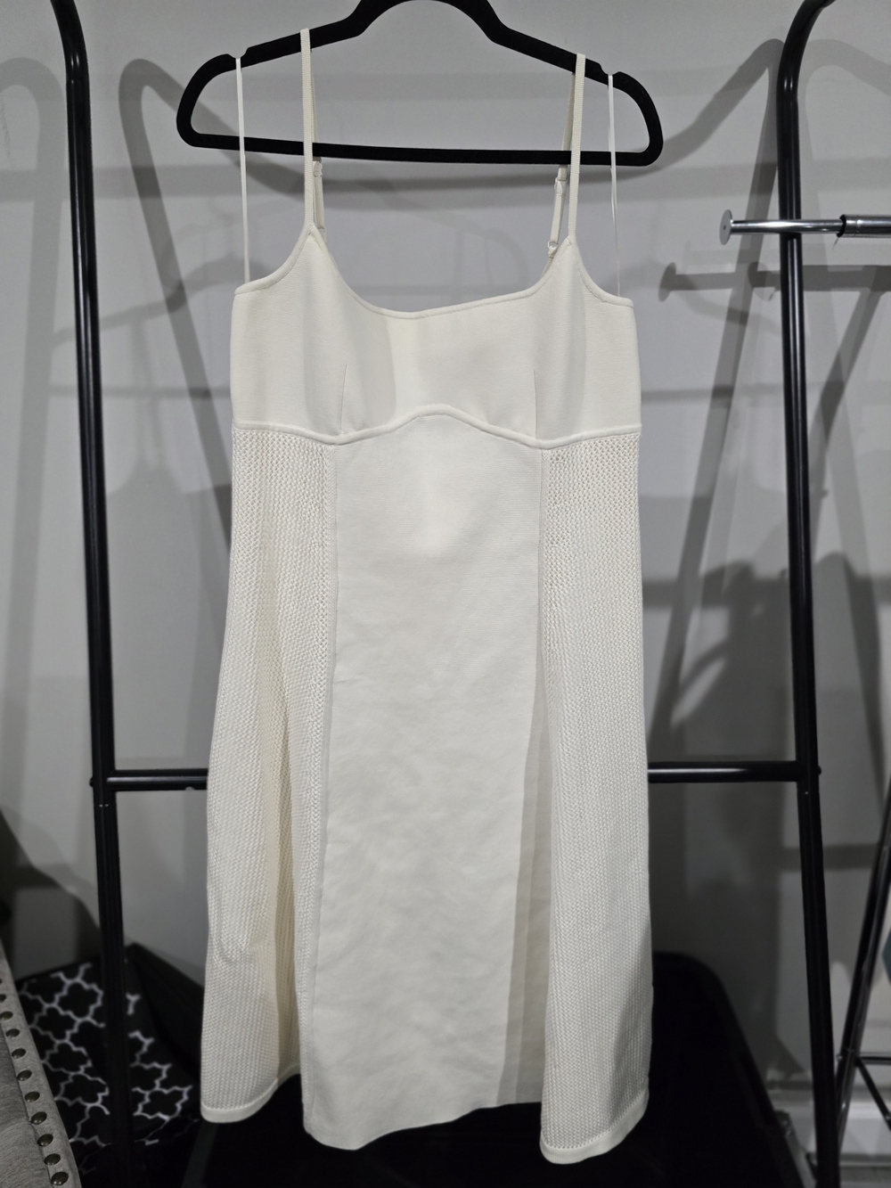 Express Knit Cream Midi Dress